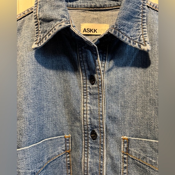 Sale!▪️NWOT ASKK NY Oversized Denim Button Down Shirt - Picture 11 of 11